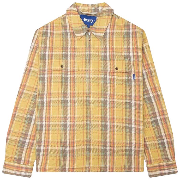 Awake NY Rivington Zip Flannel Yellow