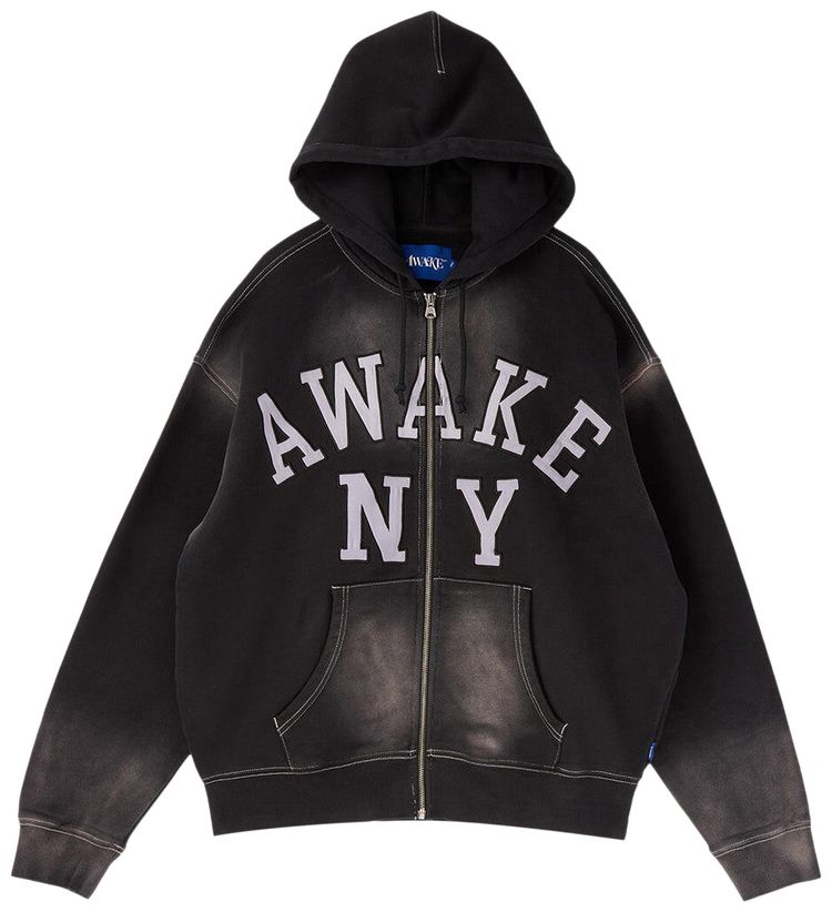 Awake NY Collegiate Arch Zip Hoodie Black