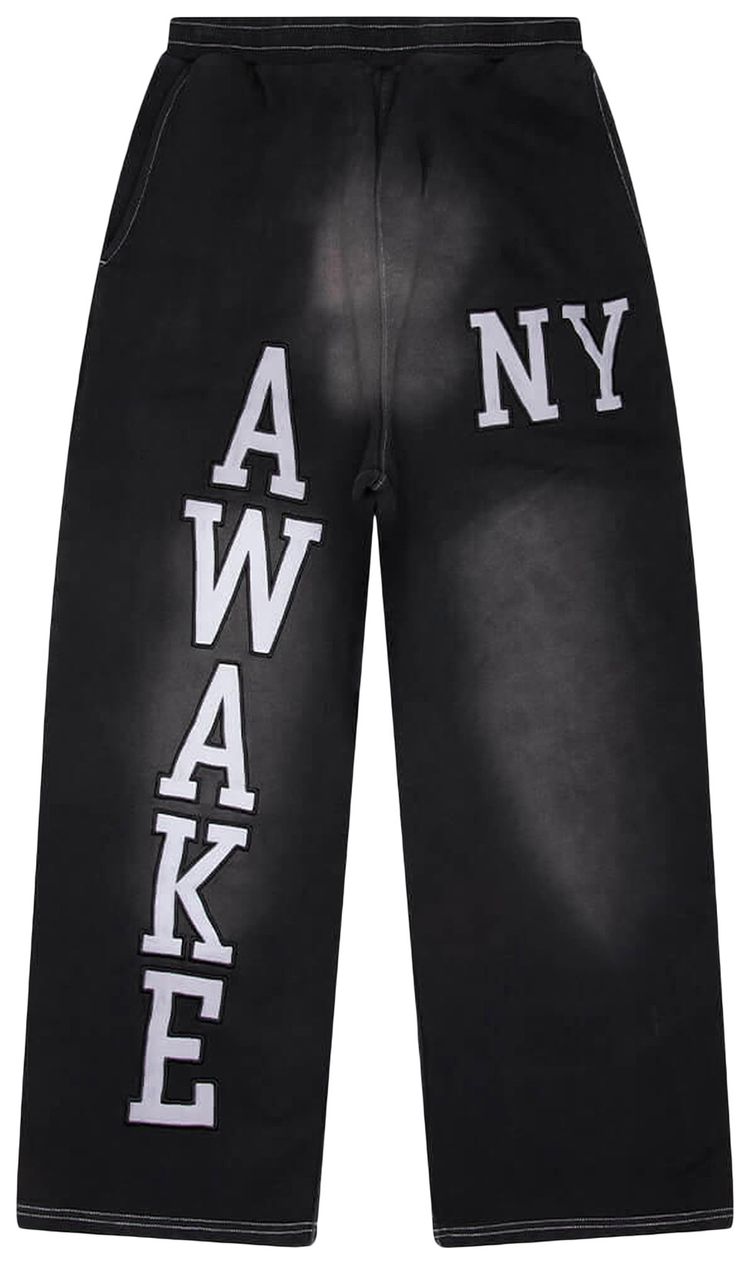 Awake NY Collegiate Open Hem Sweatpant Black