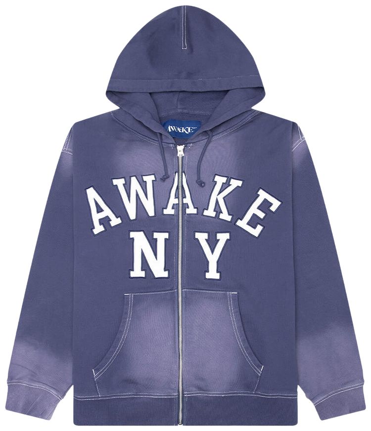 Awake NY Collegiate Arch Zip Hoodie Navy