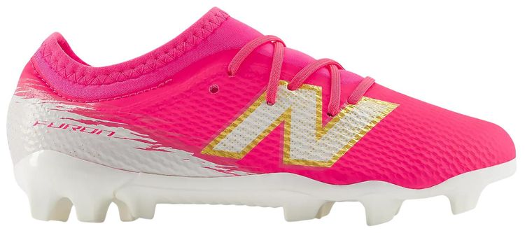 New Balance Furon Team FG V8 Little Kid Pink Heat Sea Salt