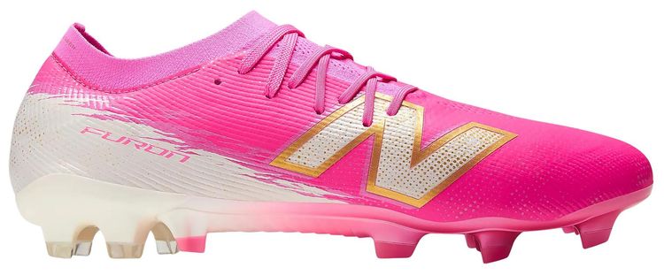 New Balance Furon Elite FG V8 Pink Heat Sea Salt Gold Metallic
