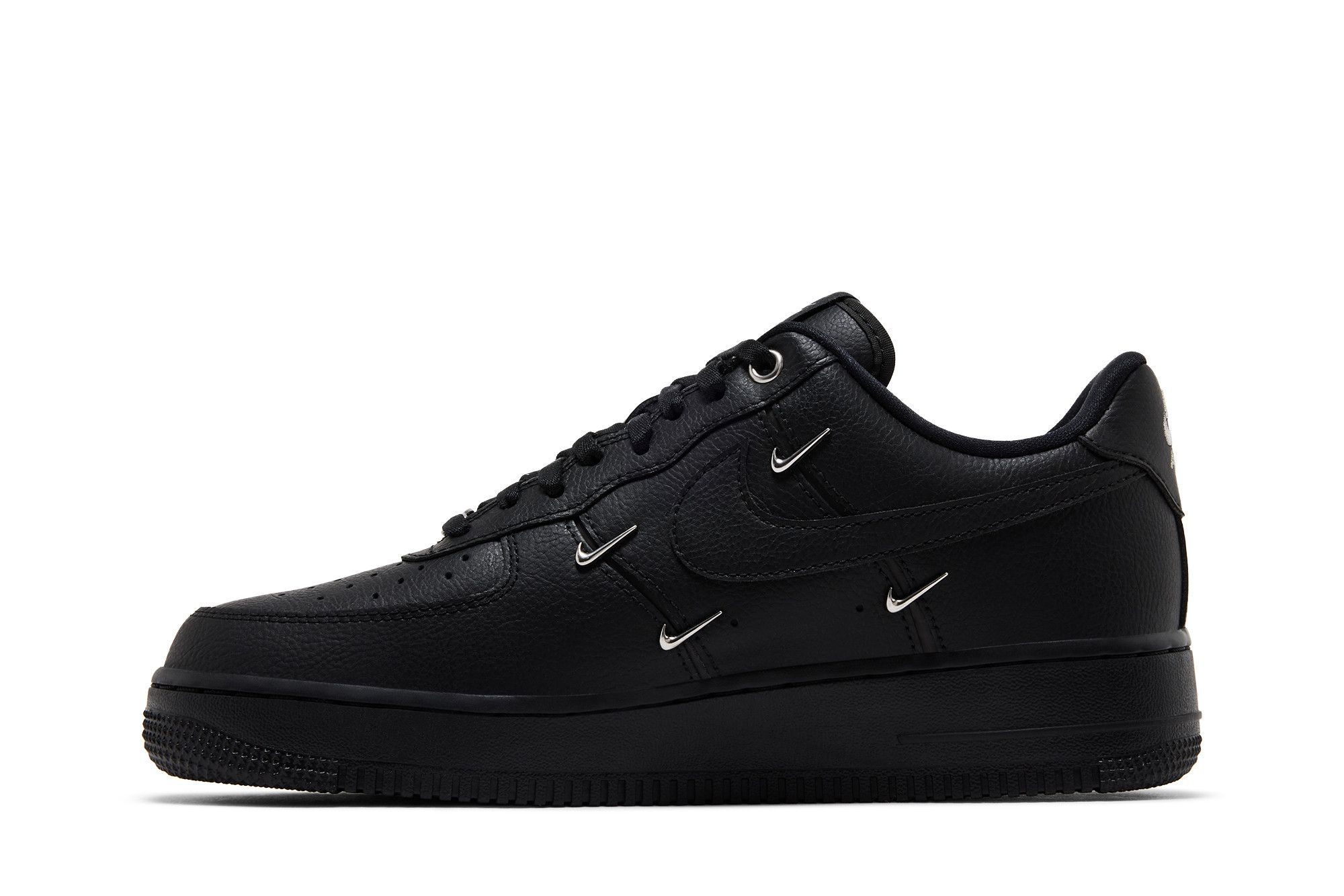 Buy Nike Wmns Air Force 1 '07 LX 'Black Silver Mini Swoosh