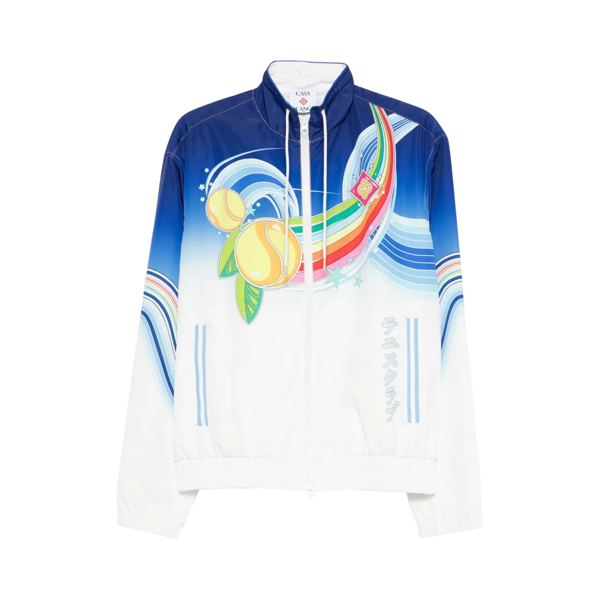 Buy Casablanca Graphic Zipped Jacket 'White' - M AW25 JK 033 01