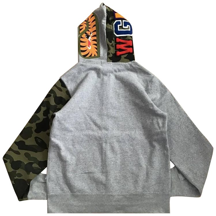 BAPE x 1st Camo Shark Full Zip Hoodie Grey