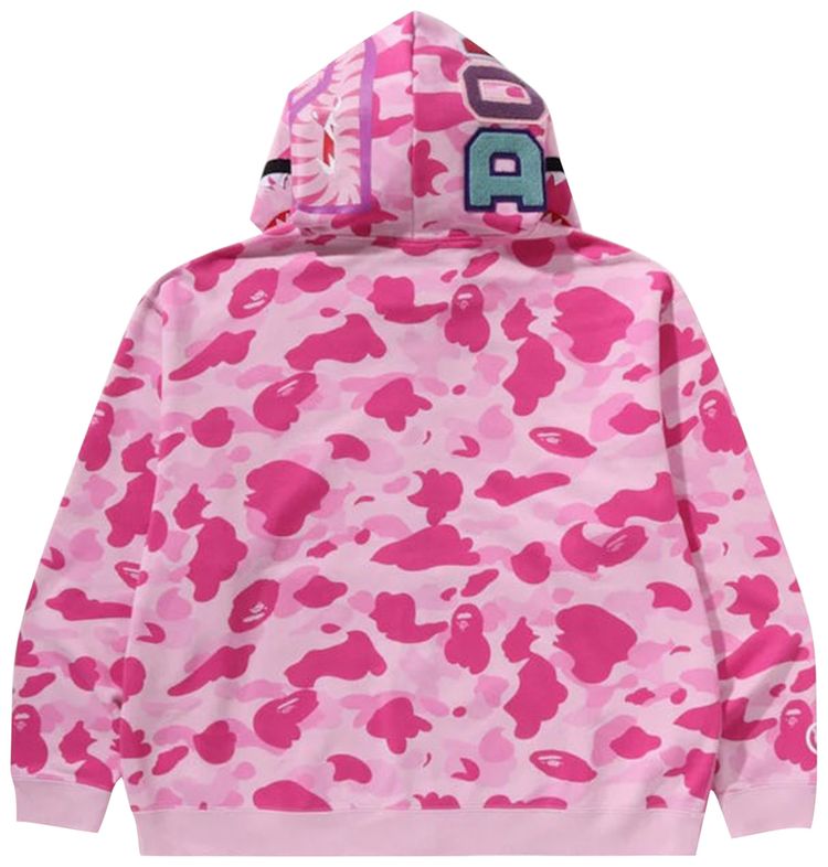 BAPE x Cactus Jack x Don Toliver Faux Fur Shark Zip Hoodie Pink