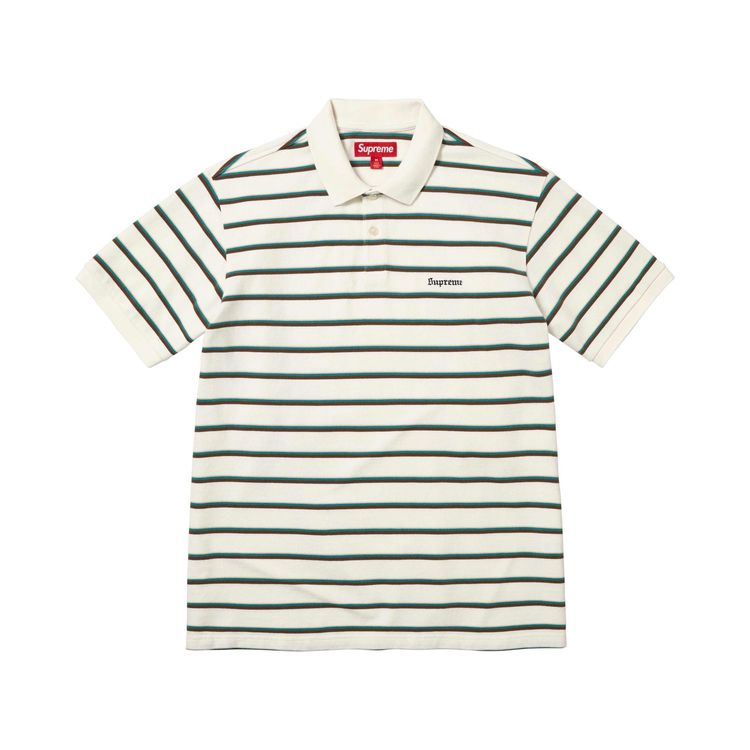 Supreme Washed Stripe Polo White