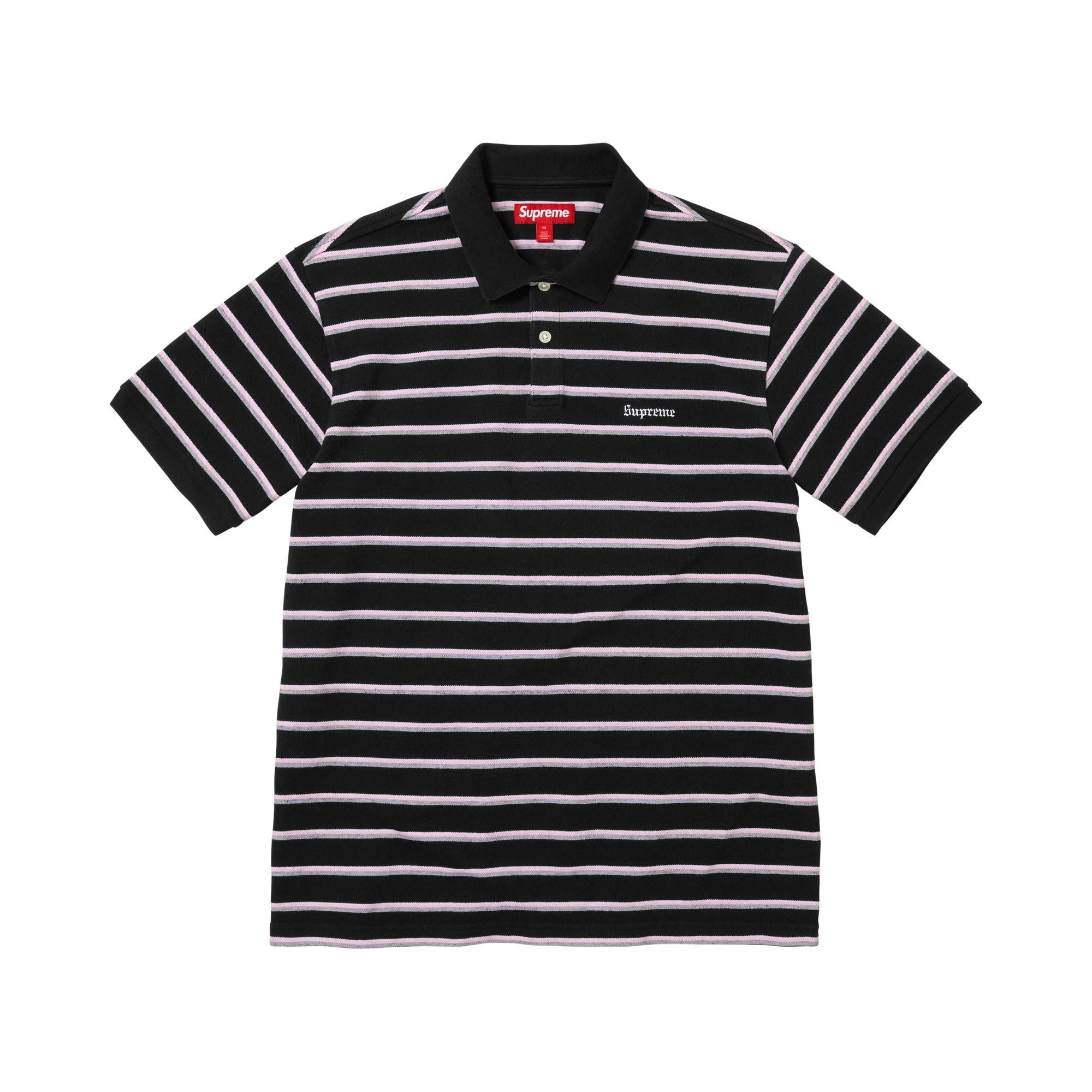 Buy Supreme Washed Stripe Polo 'Black' - SS26KN71 BLACK | GOAT