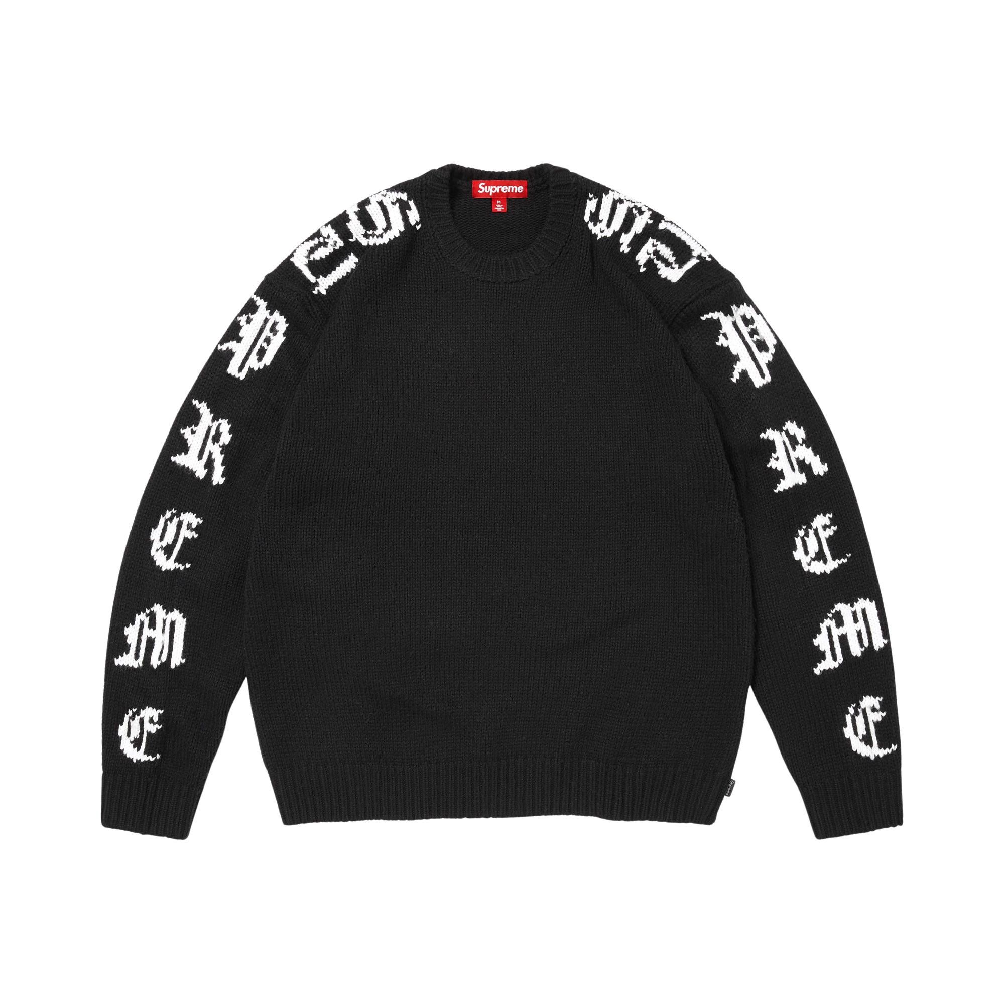 Buy Supreme Old English Sleeves Sweater 'Black' - SS26SK16 BLACK