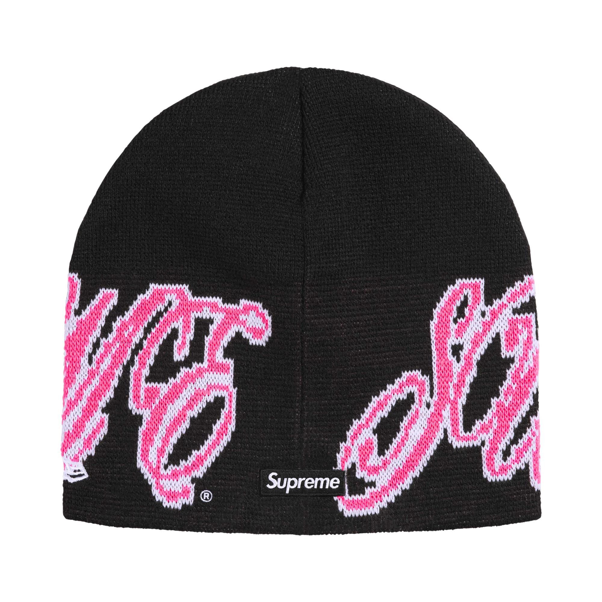 Buy Supreme New Era Cursive Beanie 'Black' - SS26BN26 BLACK | GOAT