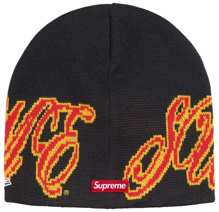 Supreme New Era Cursive Beanie Dark Navy