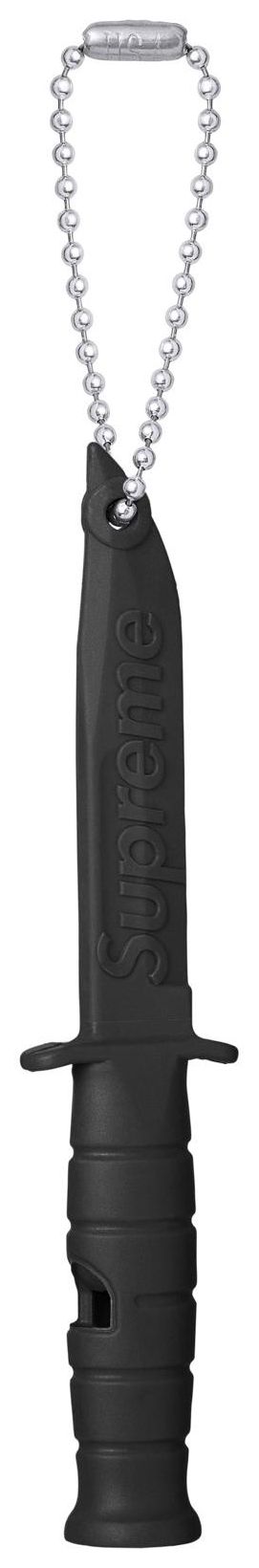 Supreme x Ka Bar Emergency Whistle Keychain Black
