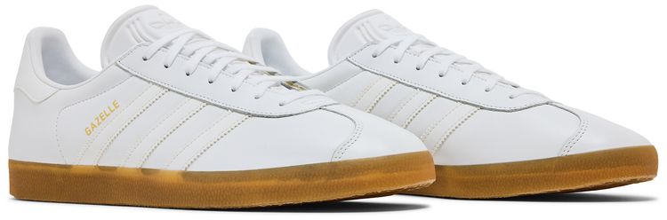 adidas Gazelle White Leather Gum