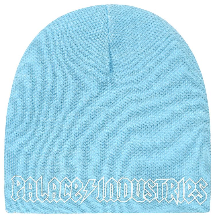 Palace World Industries Reverso Nein Cuff Beanie WhiteBlue