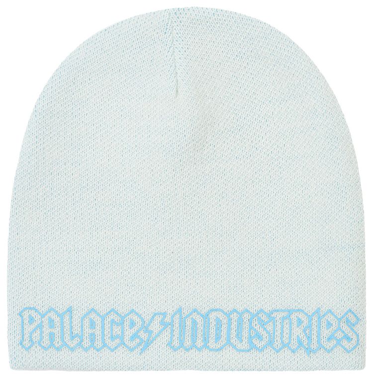 Palace World Industries Reverso Nein Cuff Beanie WhiteBlue