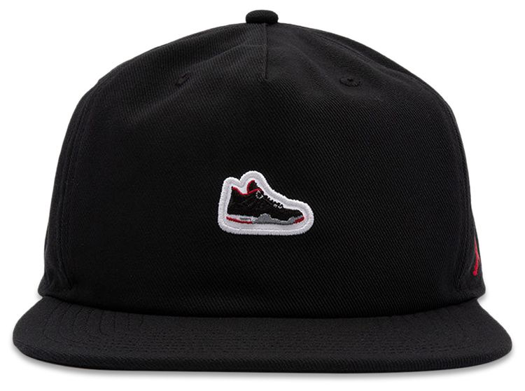Air Jordan Pro Unstructured AJ4 Patch Hat BlackUniversity Red