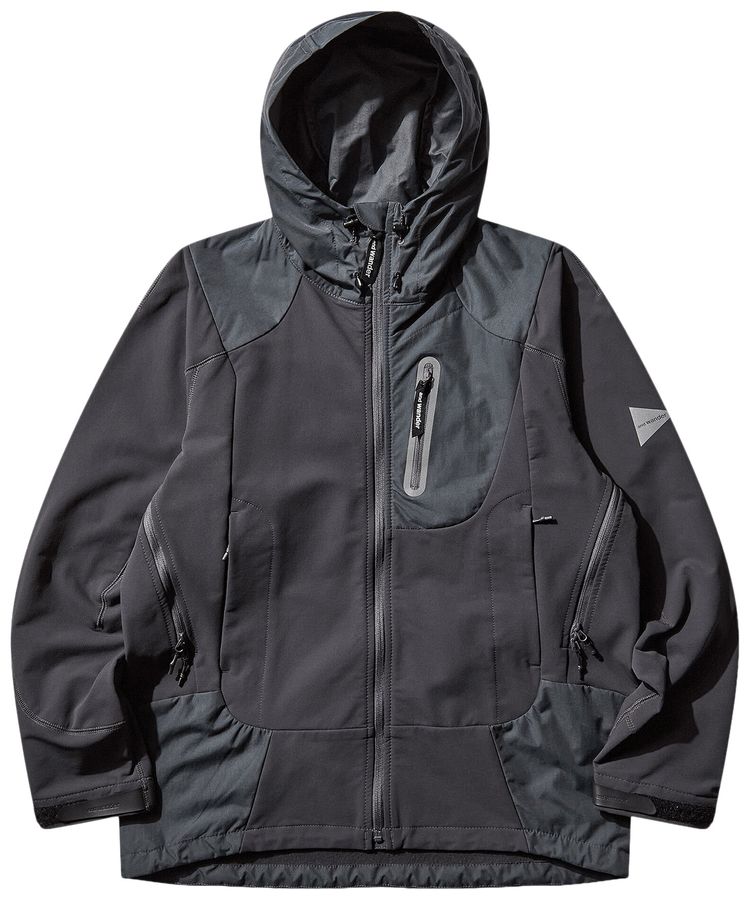 And Wander Stretch Shell Jacket Dark Grey