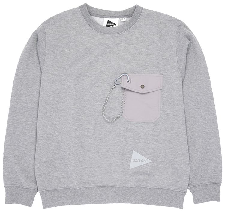 Gramicci x And Wander Pocket Sweat Shirt Grey