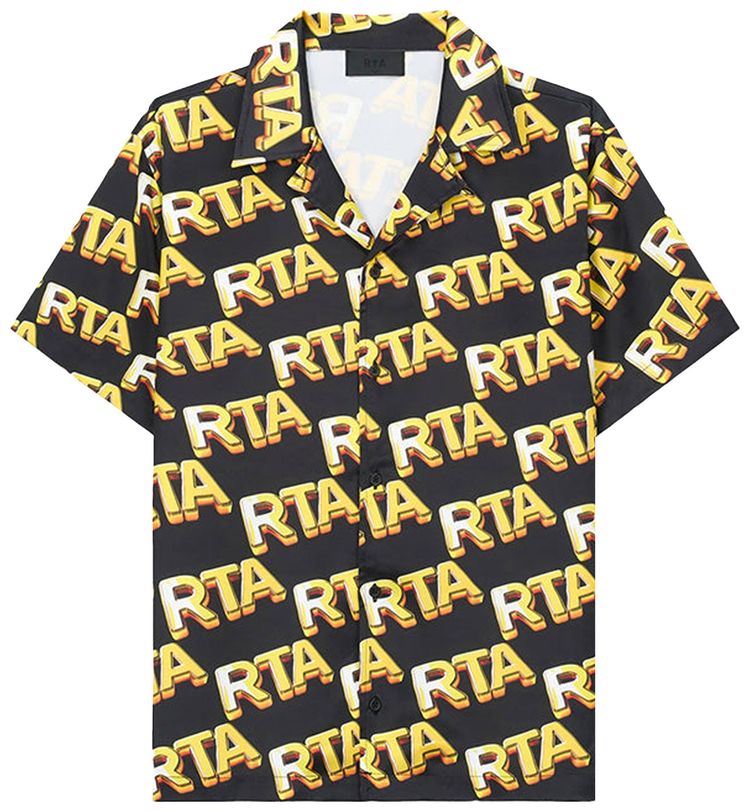 RtA Nathan Button Down Black Bullion