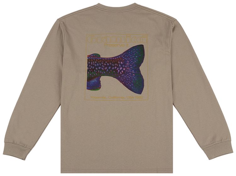 Gramicci Trouttail Long Sleeve Tee Beige