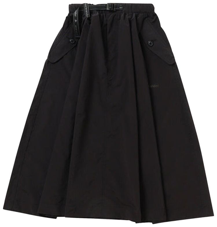 And Wander Oversized Cargo Skirt Black
