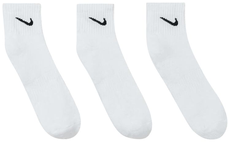 Nike Everyday Cushioned Ankle Socks 3 Pairs WhiteBlack