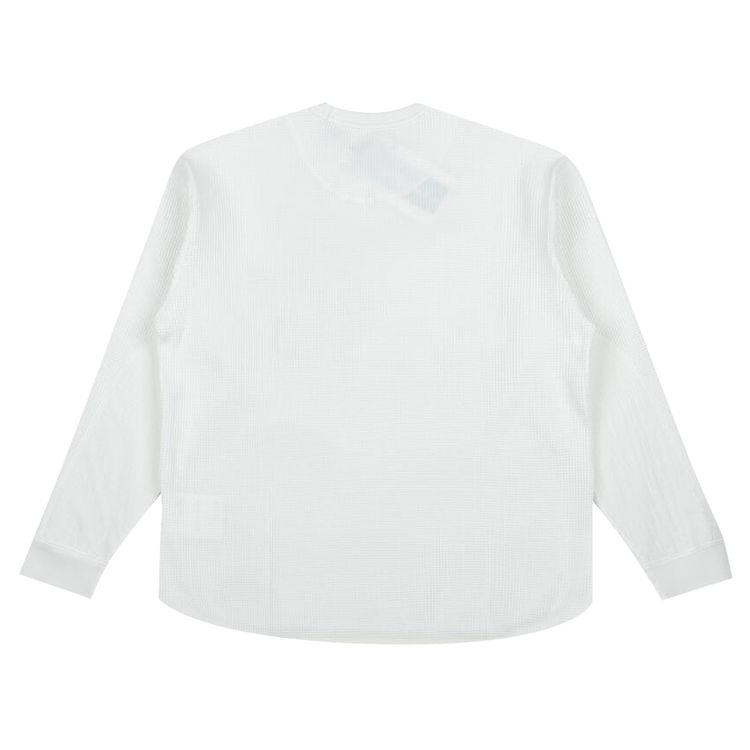 And Wander PE Waffle Long Sleeve Tee White
