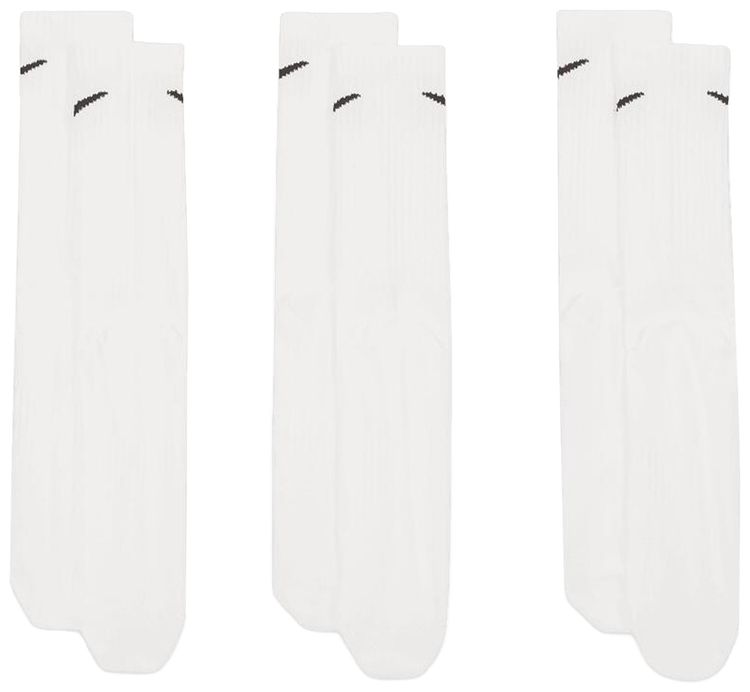 Nike Everyday Lightweight Crew Socks WhiteBlack