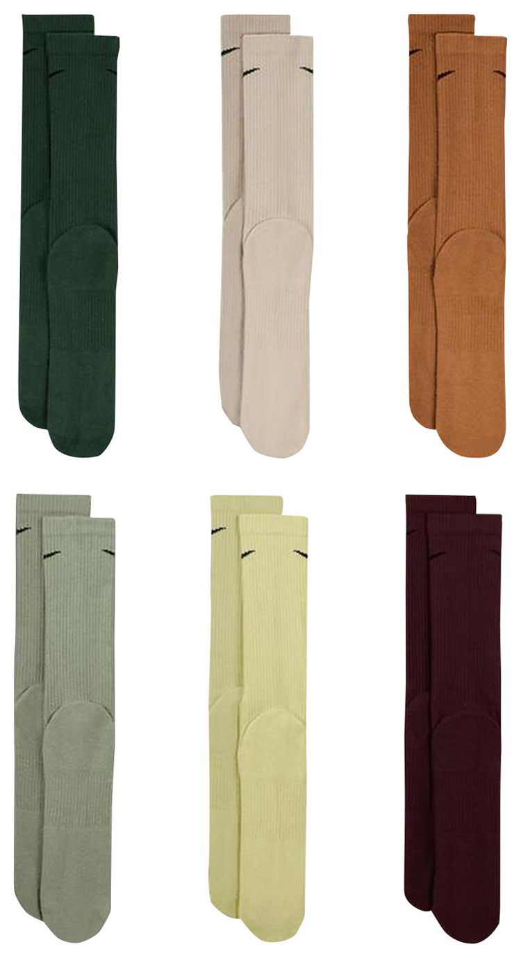 Nike Everyday Plus Cushioned Crew Socks 6 Pairs Multicolor