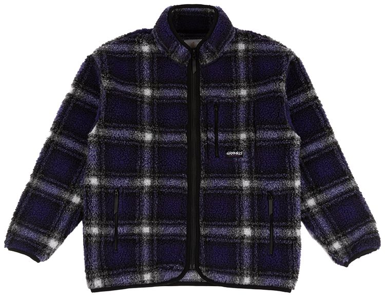 Gramicci Sherpa Jacket Purple Shadow Plaid