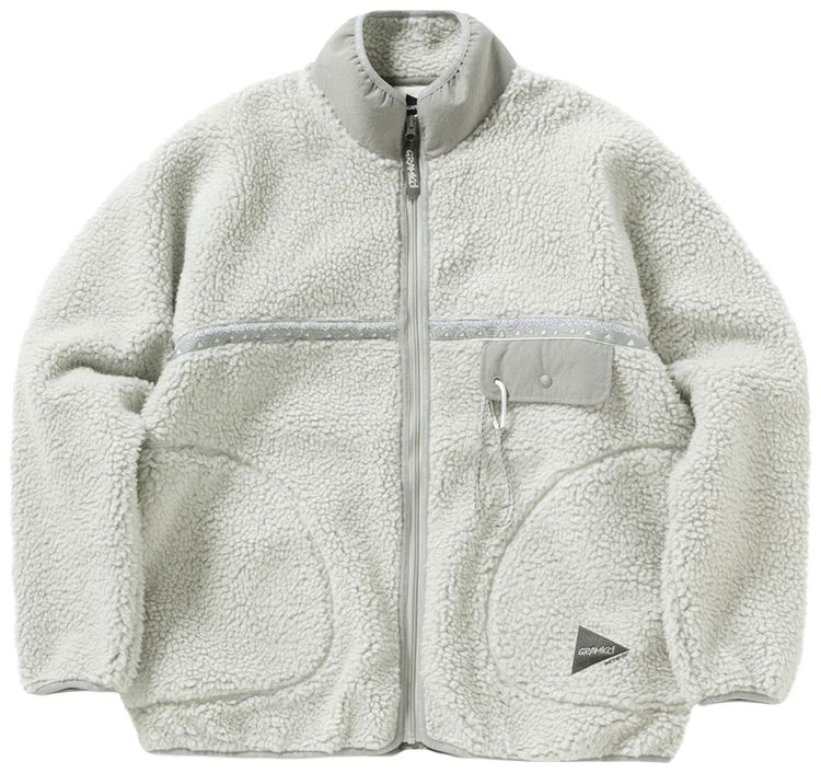 Gramicci Knit Tape Fleece Jacket Light Grey