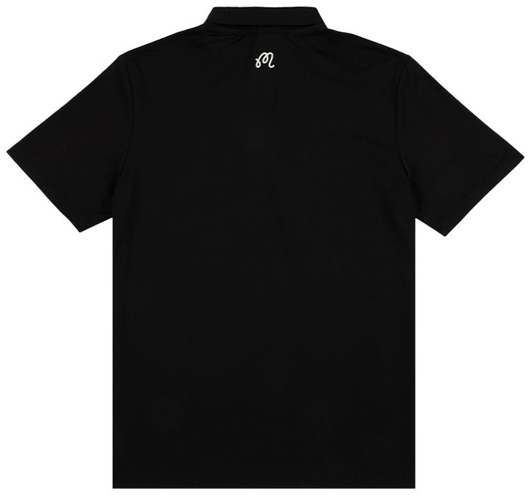 Malbon Evergreen Block Placket Polo Black