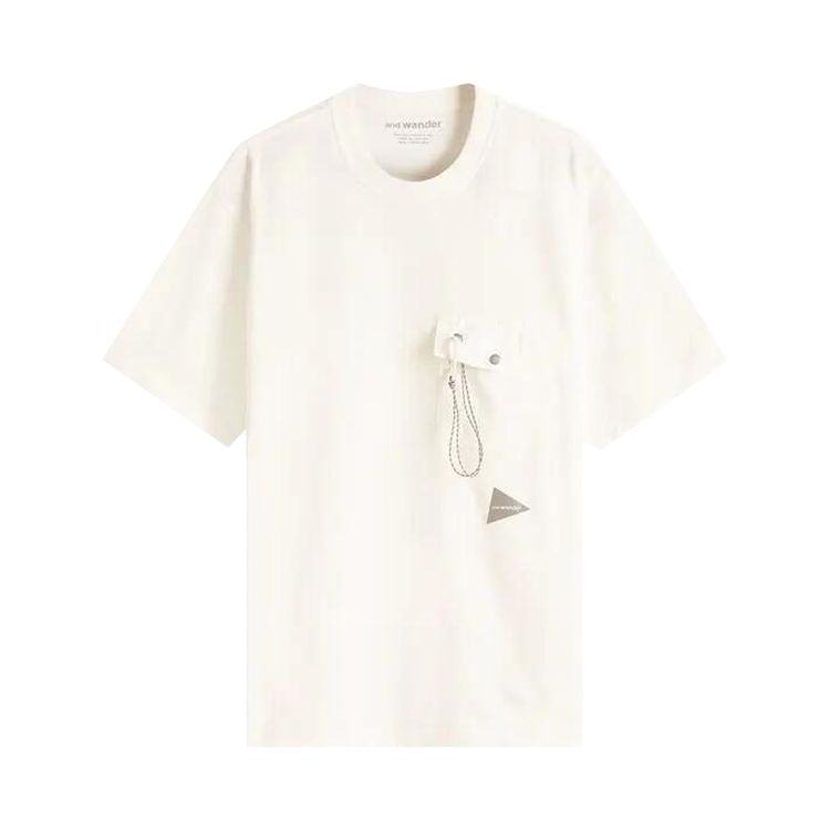 And Wander Pocket Tee White