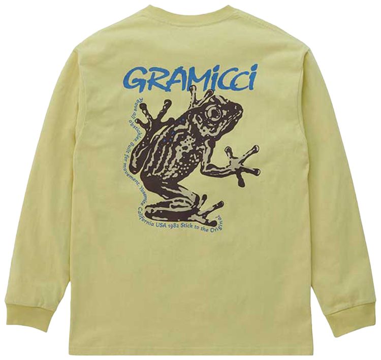 Gramicci Sticky Frog Long Sleeve Tee Foggy Lemon