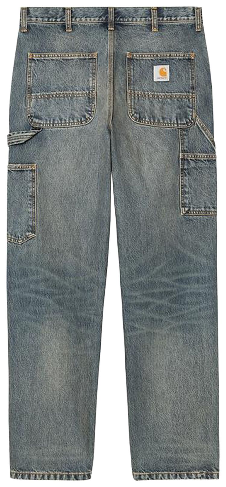 Carhartt WIP Single Knee Denim Pant Blue Worn Used Wash