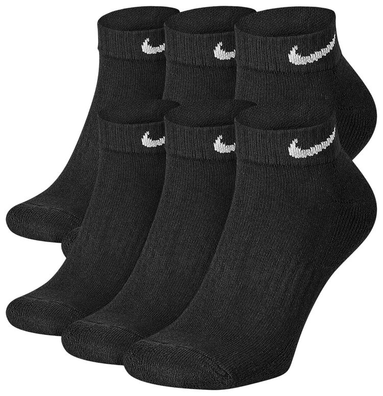 Nike Everyday Cushioned Low Socks Dri Fit 6 Pairs BlackWhite
