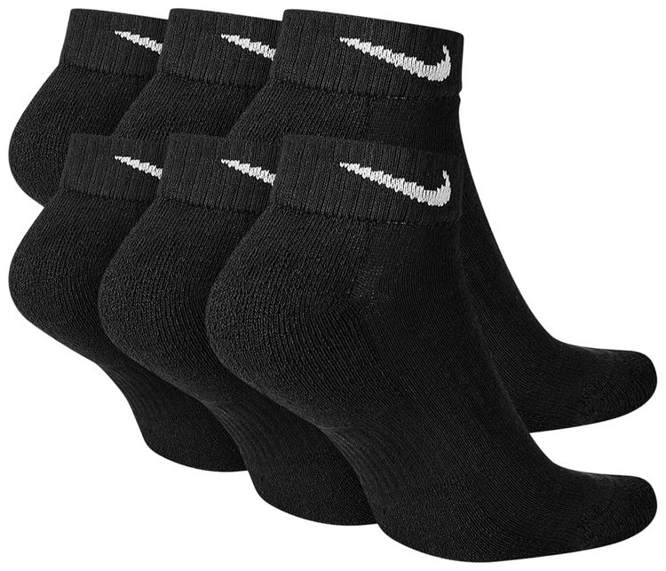 Nike Everyday Cushioned Low Socks Dri Fit 6 Pairs BlackWhite