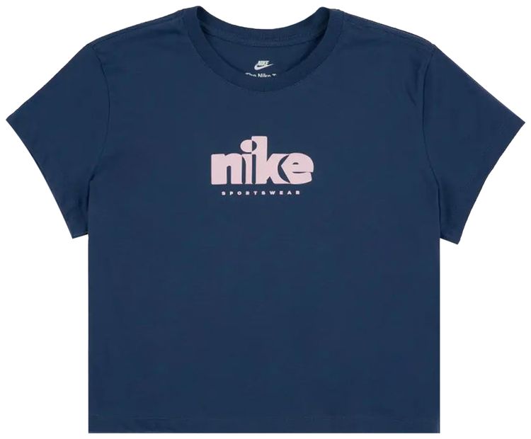 Nike NSW Club Short Sleeve Tee Mystic NavyPink Foam