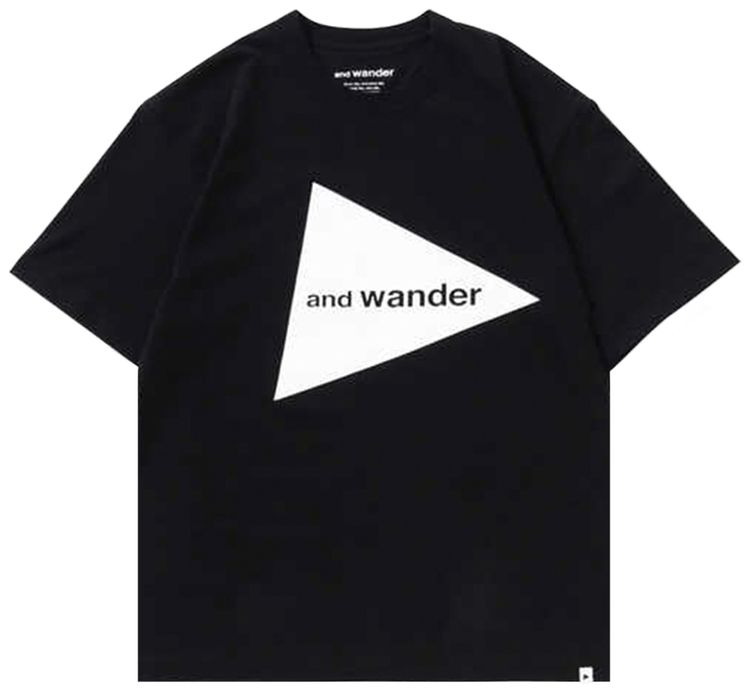 And Wander Big Logo T Black