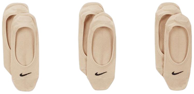 Nike Everyday Lightweight Footie Socks 3 Pairs NetBlack