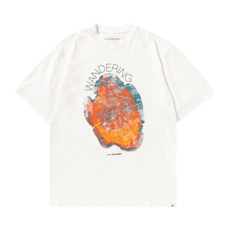 And Wander Wandering Printed Tee White