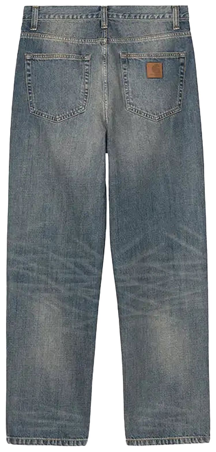 Carhartt WIP Aaron Pant Camano Denim Blue Worn Used Wash