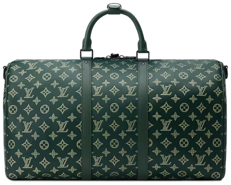 Louis Vuitton Keepall Bandouliere 50 Forest Green Monogram Shadow Calf Leather