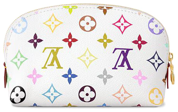 Louis Vuitton x Takashi Murakami Cosmetic Pouch PM MulticolorWhite Monogram Canvas