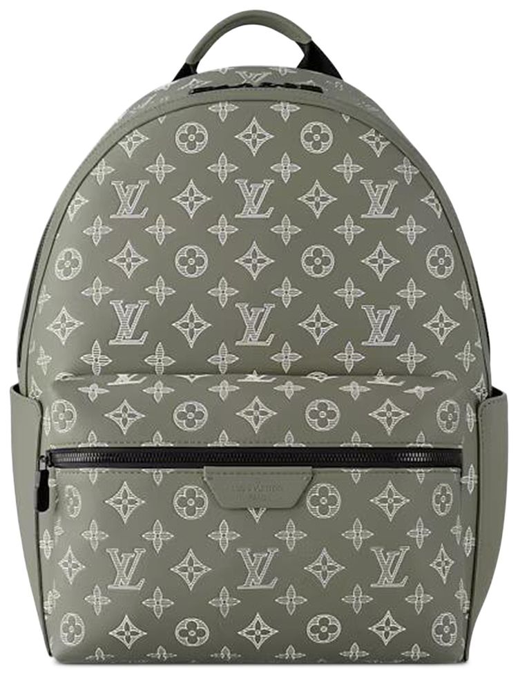 Louis Vuitton Discovery Backpack PM Olive Green Monogram Shadow Embossed Calf Leather