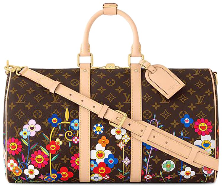 Louis Vuitton x Takashi Murakami Keepall Bandouliere 45 Brown Monogram Canvas