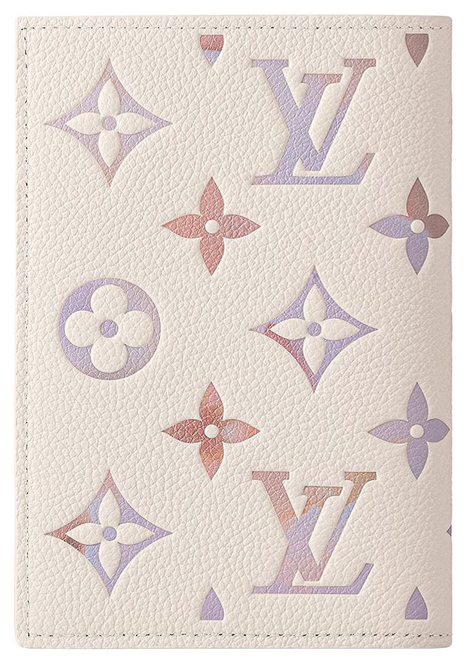 Louis Vuitton Passport Cover Dream Beige Embossed Cowhide Leather