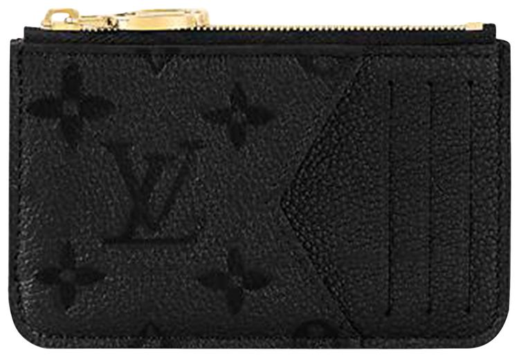 Louis Vuitton Romy Card Holder Black Monogram Embossed Empreinte Cowhide Leather
