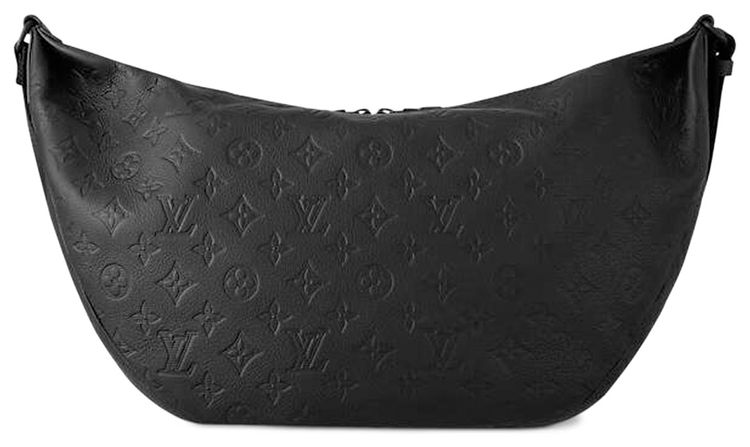 Louis Vuitton Hobo Hamac Bag Black Monogram Shadow Embossed Calf Leather