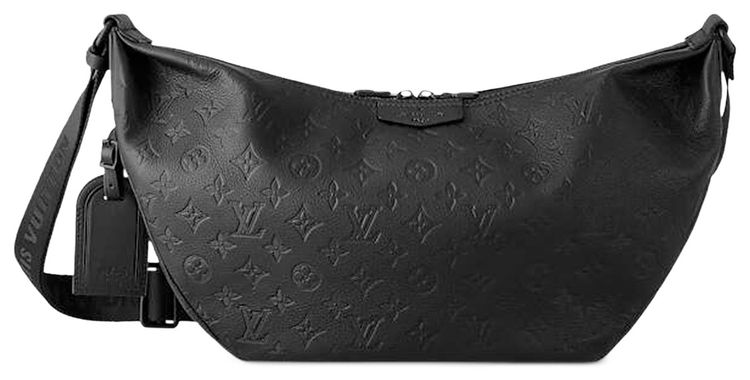 Louis Vuitton Hobo Hamac Bag Black Monogram Shadow Embossed Calf Leather